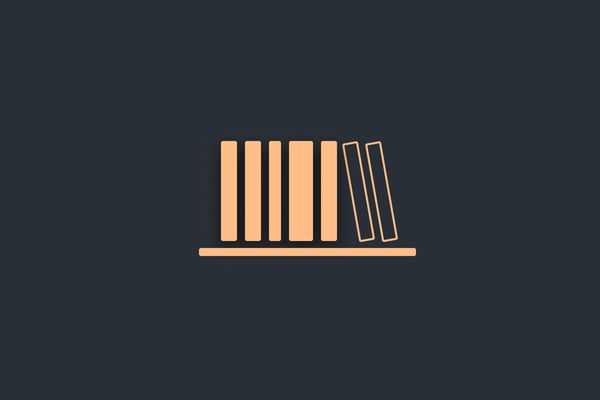 Illustration of books on a bookshelf